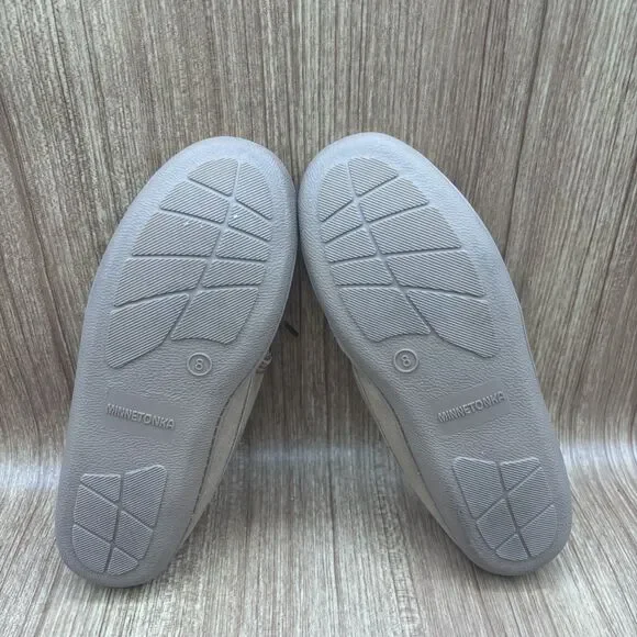 Minnetonka‎ Camp Tie Moccasin Lined Hard Rubber Sole Women’s Size 8 M - Picture 7 of 8